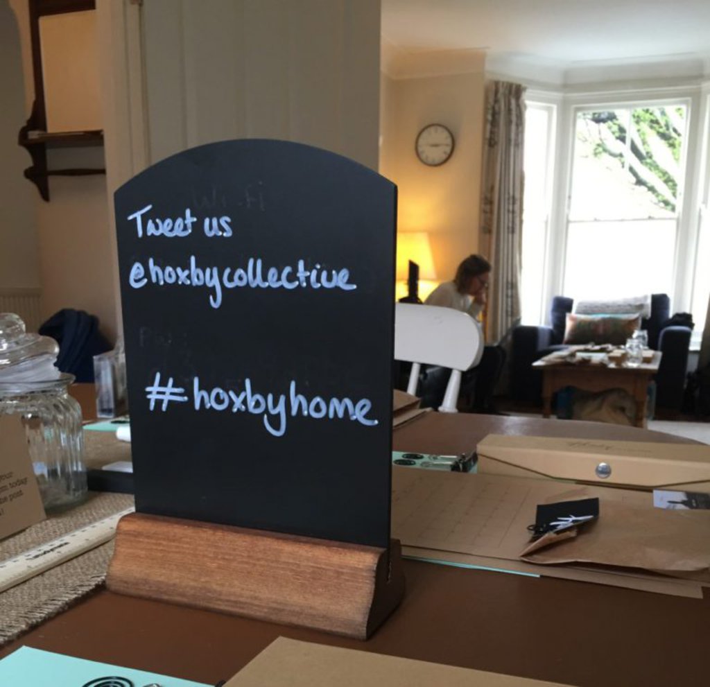 blackboard with #hoxbyhome
